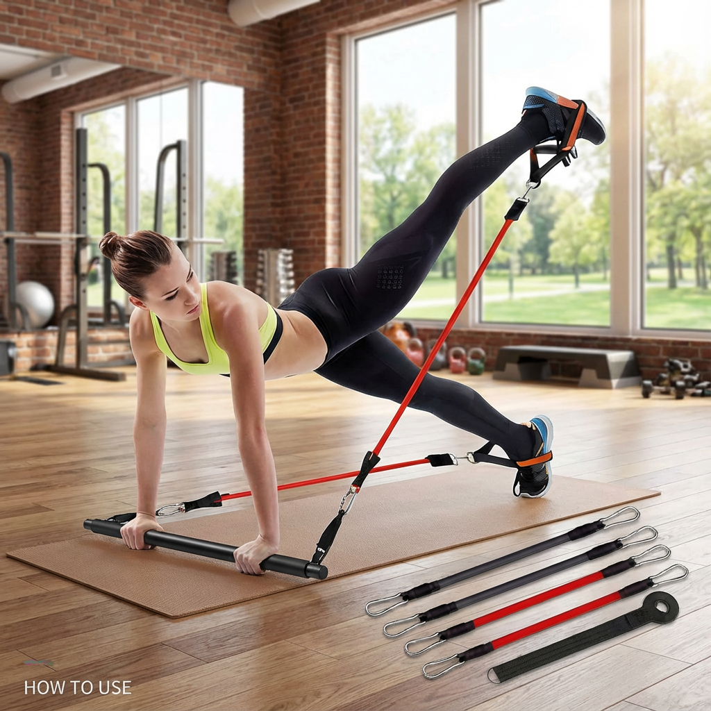 PILAXIO Pilates Resistance Bar (Fitness Stick) – Full-Body Mobility & Toning (40cm)