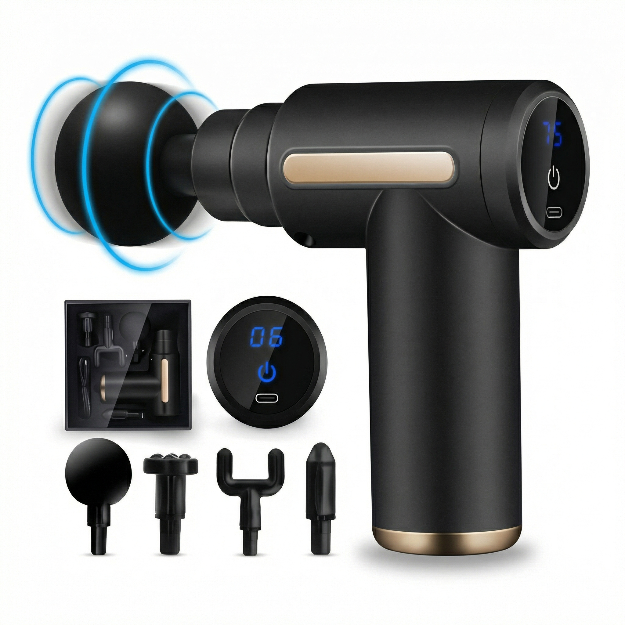 PILAXIO Portable Massage Gun (USB-C Charging)